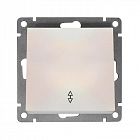 Переключатель проходной 1-кл. СП Афина 10А IP20 механизм жемчуж. Universal A0025-OBr