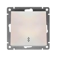 Переключатель проходной 1-кл. СП Афина 10А IP20 механизм жемчуж. Universal A0025-OBr