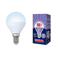 Лампа светодиодная LED-G45-11W/DW/E14/FR/NR Norma 11Вт матовая E14 (упак. картон) Volpe UL-00003830