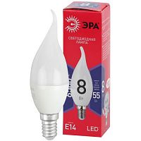 Лампа светодиодная RED LINE LED BXS-8W-865-E14 R 8Вт BXS свеча на ветру 6500К холод. бел. E14 Эра Б0045345