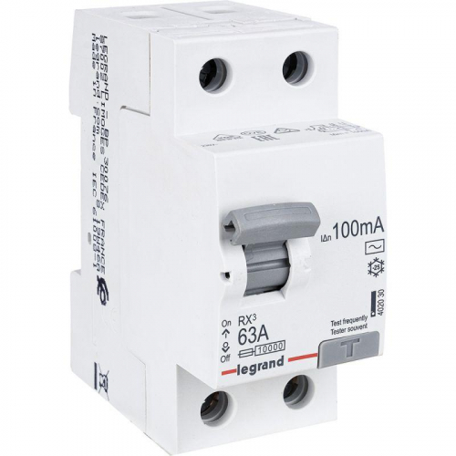 Выключатель дифференциального тока (УЗО) 2п 63А 100мА тип AC RX3 Leg 402030 фото 3