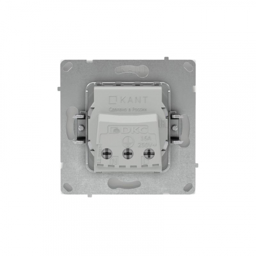 Розетка силовая KANT 2P+E без шторки бел. магнолия DKC 7000033 фото 3