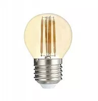 Лампа светодиодная филаментная PLED OMNI 6Вт G45 4000К нейтр. бел. E27 230В/50Гц Gold JazzWay 5021303