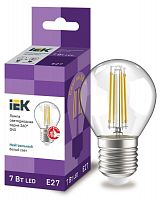 Лампа светодиодная филаментная 360° 7Вт G45 шар 4000К E27 230В прозр. IEK LLF-G45-7-230-40-E27-CL