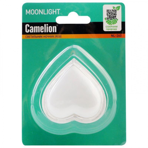Светильник светодиодный ночник LED "Сердце" RGB NL-260 Camelion 15378 фото 3