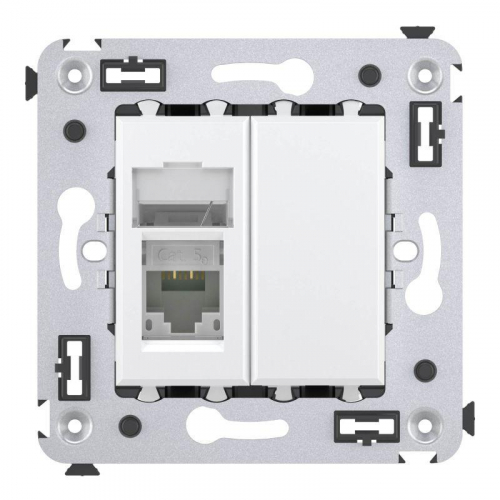 Розетка компьютерная 1-м СП Avanti "Белое облако" RJ45 кат.5E DKC 4400463 фото 2