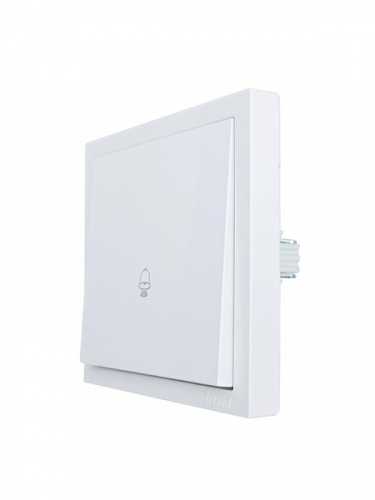 Кнопка звонка СП ZIMA IP20 безвинтов. зажим механизм бел. LEZARD 704-0288-103QC фото 2
