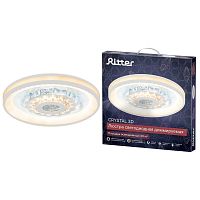 Люстра светодиодная CRYSTAL 3D 120Вт 480х480х60мм 40кв.м потолочная ДУ 3 режима диммир. бел. Ritter 52368 0