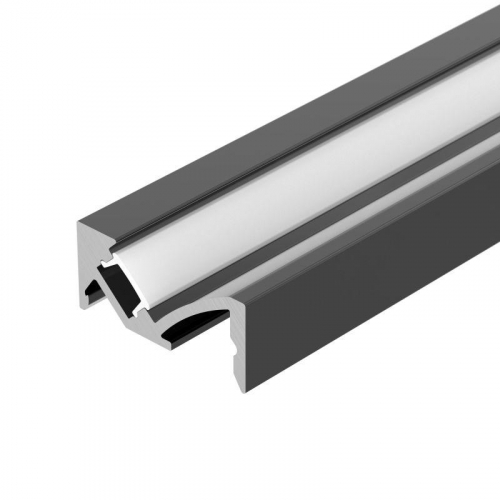 Профиль SL-BEVEL-W21-2000 ANOD BLACK L2000 алюм. Arlight 043688