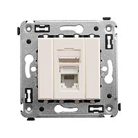 Розетка компьютерная 1-м СП Avanti "Ванильная дымка" RJ45 кат.6A DKC 4405373