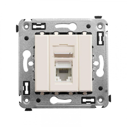 Розетка компьютерная 1-м СП Avanti "Ванильная дымка" RJ45 кат.6A DKC 4405373