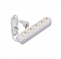 Удлинитель 5х2м с заземл. 16А IP20 ПВС 3х1.5 защ. шторки Makel N5210034