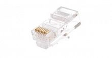 Коннектор RJ45 (8P8C) под витую пару кат.5E (класс D) неэкранир. 100МГц покрытие 3мкд универс. ножи для проводников 0.47-0.51мм (уп.1000шт) NETLAN EC-UP8P8C-5E-003-TR-1000