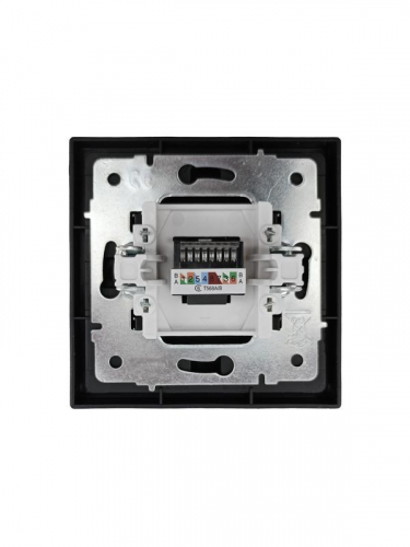 Розетка компьютерная 1-мест. СП ZIMA IP20 черн. бархат LEZARD 704-4288-140 фото 3