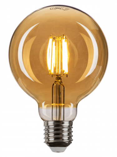 Лампа светодиодная «Винтаж» золотистая G95, 7 Вт, 230 В, 2700 К, E27 (шар) TDM фото 2
