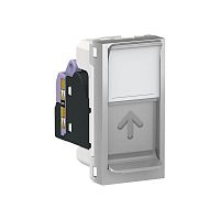 Розетка 1-мод. UNICA MODULAR одиночная + комп. RJ45 кат. 6 STP алюм. SchE NU341630
