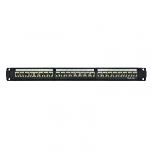Патч-панель модульная 19дюйм 1U CAT6A 24 порта RJ45 экранир. DKC RN6APPF24