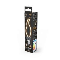 Лампа светодиодная филаментная Black Filament 4Вт контурная Artline свеча матовая 2700К тепл. бел. E14 330лм GAUSS 1000801104
