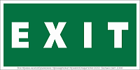 Знак безопасности BL-3517.E25"EXIT" Белый свет a12902