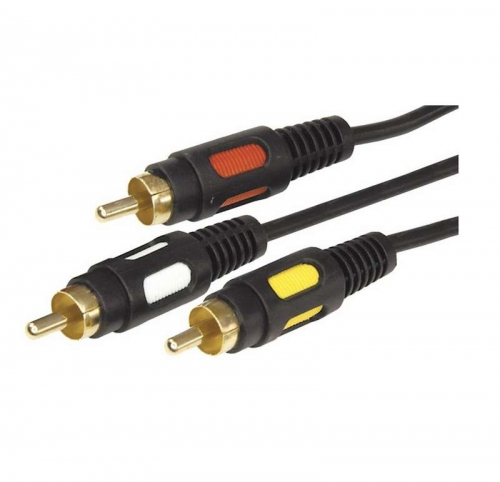 Шнур 3RCA Plug - 3RCA Plug 3м (GOLD) (уп.10шт) Rexant17-0214