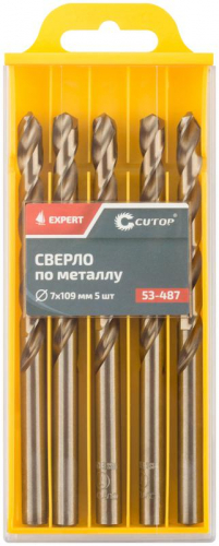 Сверло по металлу ЭКСПЕРТ/EXPERT 7х109мм (уп.5шт) Cutop 53-487 фото 3