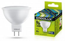 Лампа светодиодная LED-JCDR-9W-GU5.3-6K 9Вт JCDR рефлектор матовая 6500К холод. бел. GU5.3 220-240В Ergolux 13626