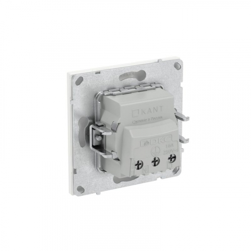 Розетка силовая KANT 2P+E без шторки бел. магнолия DKC 7000033 фото 5