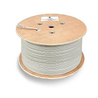 Кабель витая пара U/FTP кат.6A 4х2х23AWG solid PVC нг(А)-LS STP-4P-Cat.6a-SOLID-IN-PVC сер. (уп.305м) Cabeus 7196c