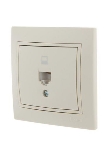Розетка компьютерная 1-м СП Mira RJ45 крем./крем.. LEZARD 701-0303-139 фото 2