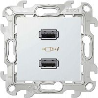 Розетка USB 2-м Simon 24 механизм бел. Simon 2411096-030