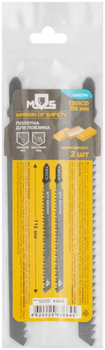Полотно для эл. лобзика T301CD по дереву HCS 116мм (уп.2шт) MOS 40827М фото 3