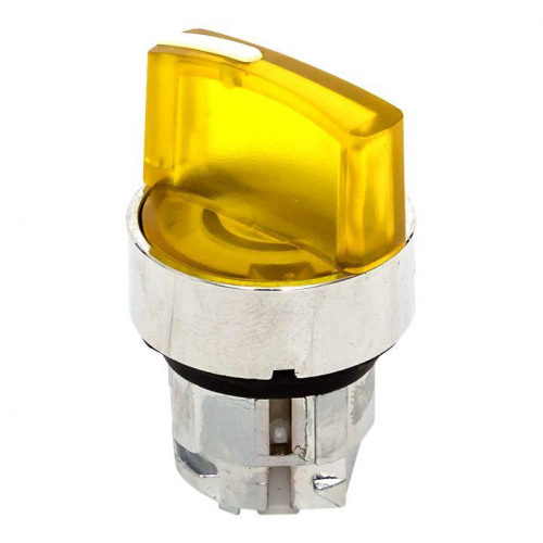 Механизм переключателя исполнительный ХB4 желт. на 3 положения с фиксацией с подсветкой с короткой ручкой PROxima EKF XB4BD3FL-Y фото 5