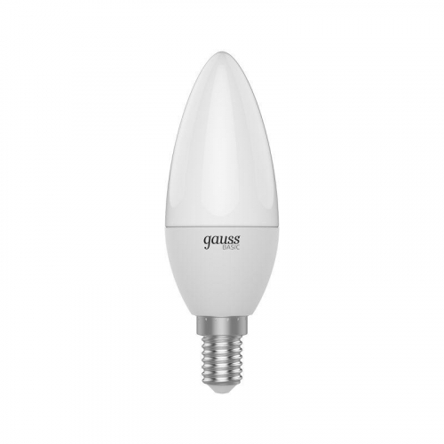 Лампа светодиодная Basic 5.5Вт свеча 3000К E14 400лм (уп.3шт) GAUSS 1033116K фото 3