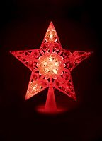 Светильник светодиодный &quot;Звезда&quot; 16.5см 10LED наконечник на елку Космос KOC_STAR_Red