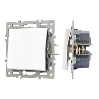 Механизм выключателя одноклавишный перекрестный SWT-MKX1-PL-WH (250В 16А) Arlight 043718