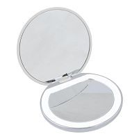 Зеркало карманное ULK-F72 DIM/RECH WHITE с подсветкой (1Х+2Х) с диммером аккум. Li-Ion 300мАч в/к бел. Uniel UL-00007898