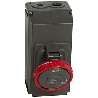 Розетка накладная Hypra 63А 400В 4K+3 IP67 Leg 059438
