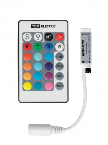 Контроллер для светодиодных лент и модулей RGB-IR-12В-6А-72Вт-IP20, 3 канала, пульт 24 кнопки, TDM фото 6