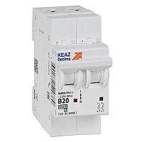 Выключатель автоматический модульный 2п B 20А 4.5кА OptiDin BM63-2B20-4.5-УХЛ3 КЭАЗ 329511
