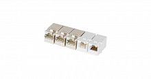 Соединитель типа Keystone для системы мониторинга кат.6a (Класс Ea) 500МГц RJ45-RJ45 (8P8C) полный экран металлик - гарантия: 5 лет расширенная / 25 лет системная NIKOMAX NMC-KJSA55C-LS-MT
