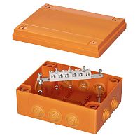 Коробка ответвительная FS 240х190х90мм IP56 6п 450В 32А 10кв.мм с кабельными вводами и клеммниками нерж. контакт пластик. DKC FSK41610