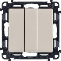 Выключатель 3-кл. СП Valena Life 10А IP20 250В 10AX с лицев. панелью винтов. зажимы механизм сл. кость Leg 752503