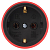 Розетка RX11-R-IP44 прямая с заземл. каучук красн. ЭРА Б0069326