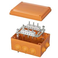 Коробка FS 240х190х90мм IP55 8п 450В 32А 10кв.мм с кабельными вводами и клеммниками нерж. контакт пластик. DKC FSK41810