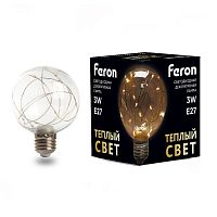Лампа светодиодная LB-381 3Вт G80 шар 2700К E27 230В FERON 41675