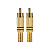 Разъем штекер RCA металл пайка ZN черн./красн. GOLD PROCONNECT 14-0405-1