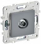 Розетка телевизионная проходная TV SKANDY SK-A17Gr сер. IEK SK-A10-P-K03