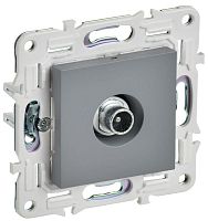 Розетка телевизионная проходная TV SKANDY SK-A17Gr сер. IEK SK-A10-P-K03