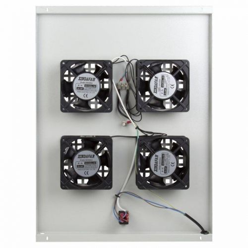 Модуль вентиляторный потолочный с 4-мя вентиляторами без термостата для шкафов Standart с глубиной 800мм Rexant 04-2601 фото 6