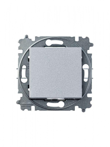 Переключатель 1-кл. СП Levit IP20 серебр./дым. черн. ABB 2CHH590645A6070 фото 3